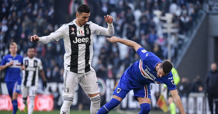 Juventus vence al Sampdoria con doblete de CR7