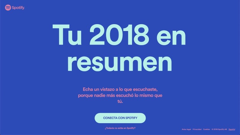 #Tu2018Spotify: el resumen de lo que escuchaste en Spotify durante 2018