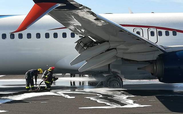 Avión de Aeroméxico sufre percance al aterrizar en Guadalajara