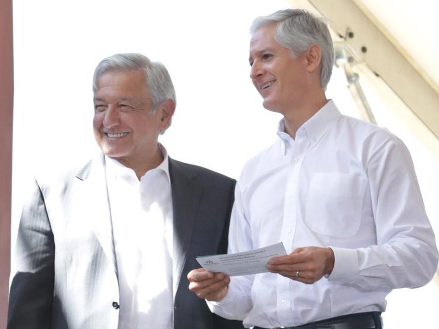 Reconoce Alfredo del Mazo al presidente Andrés Manuel López Obrador por apoyos para el Edomex