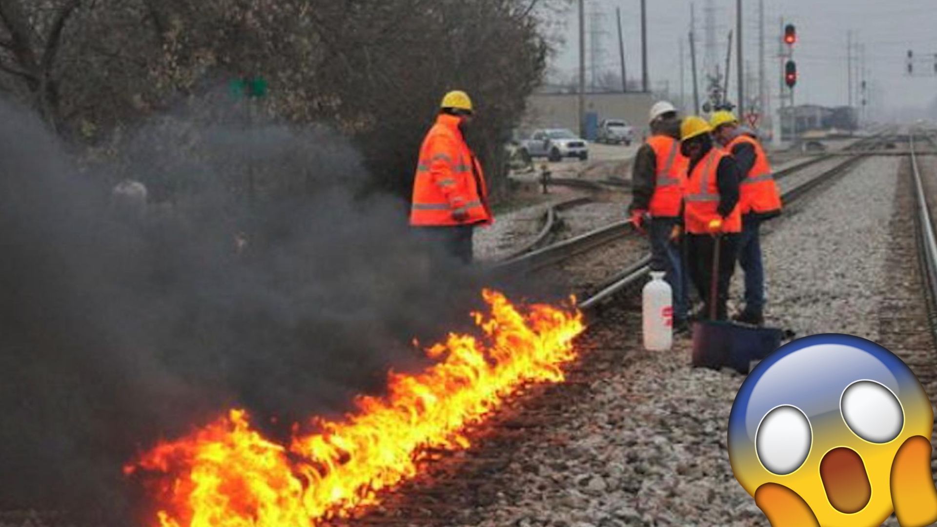 Prenden fuego a las vías del tren de Chicago para combatir el frío