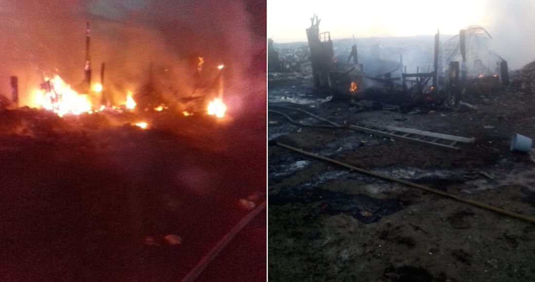 Incendio consume decenas de casas de cartón en el Bordo de Xochiaca; hay al menos dos muertos