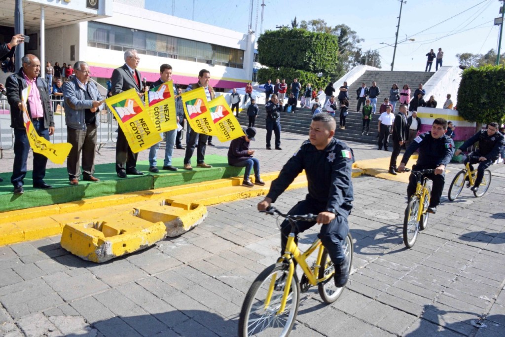 Por desabasto, policías de Neza vigilarán  el municipio en bicicleta