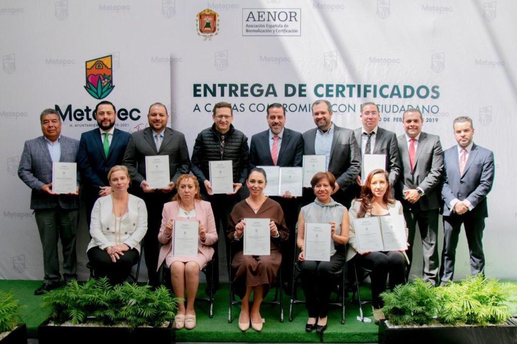Metepec municipio pionero en México en certificar compromisos con sus ciudadanos