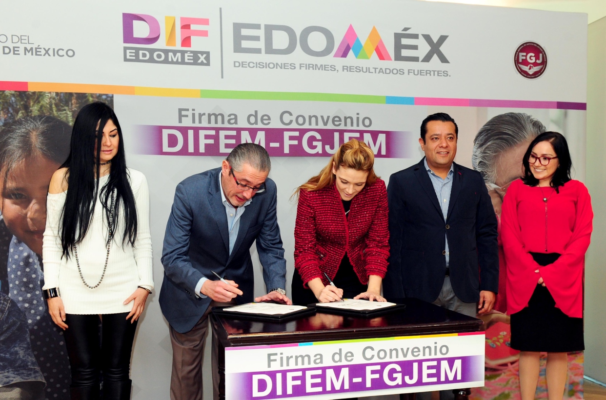 Coordinan DIFEM y FGJEM acciones de protección integral para  infantes y adultos mayores mexiquenses