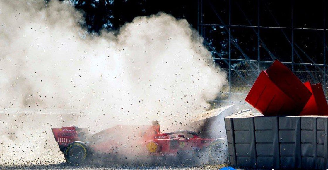 Susto en la F1: Sebastian Vettel tuvo fuerte choque en Montmeló