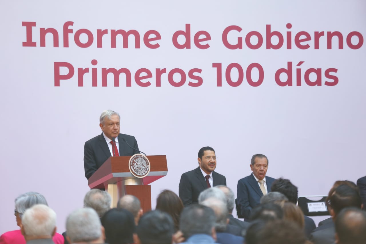 López Obrador ofrece informe de 100 días