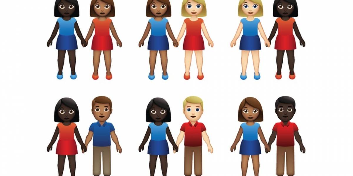 Habrá emojis de parejas interraciales gracias a Tinder
