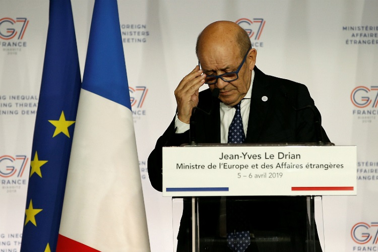 En G-7 no se logró acuerdo sobre conflicto israelí-palestino: Ministro francés