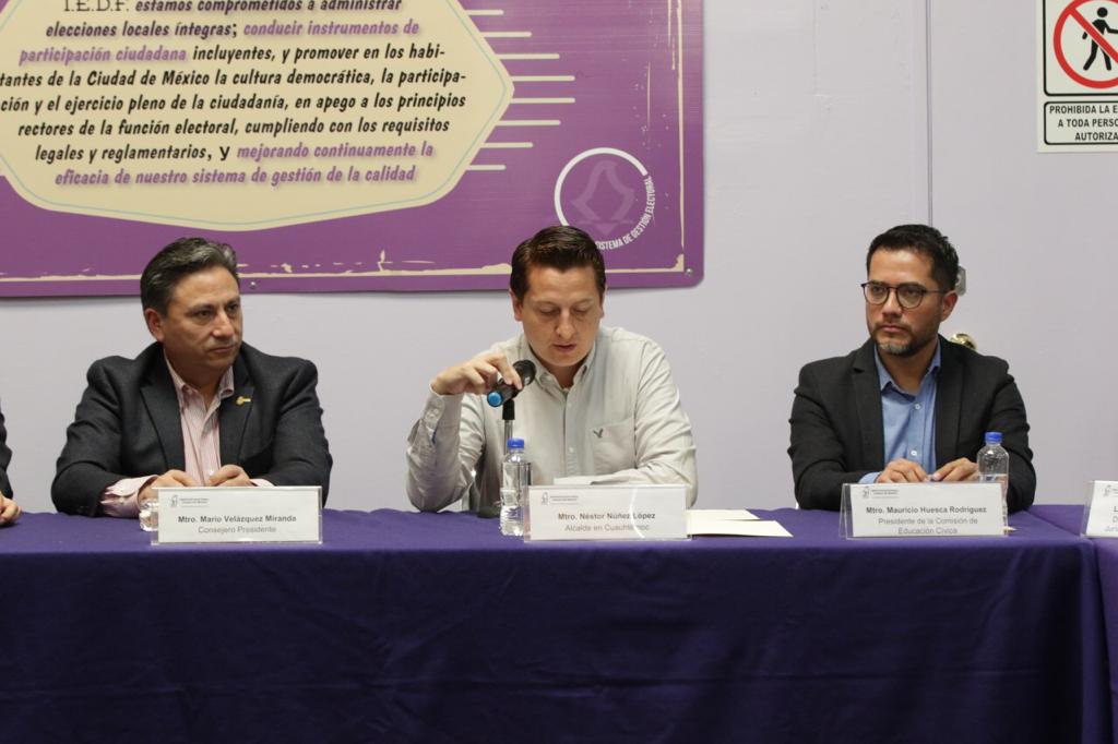 Alcaldía Cuauhtémoc e IEDF firman convenio de colaboración para favorecer la cultura cívico-democrática