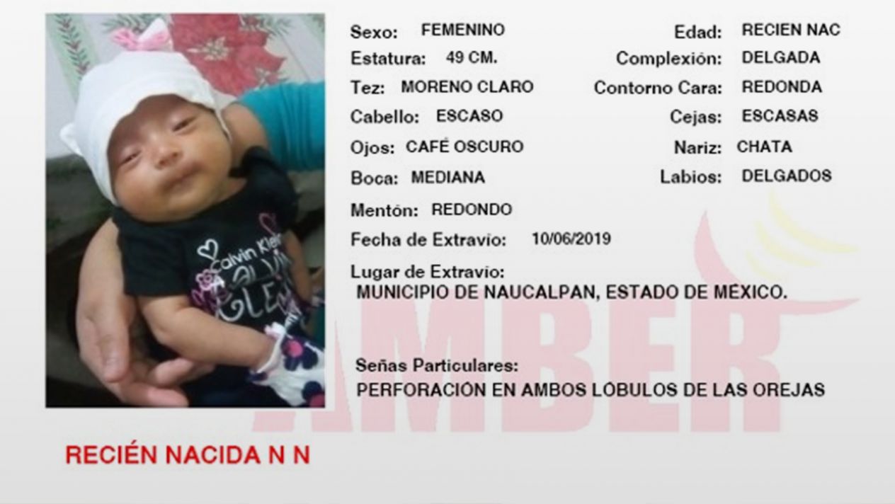 Localizan a bebé robada en registro civil de Naucalpan