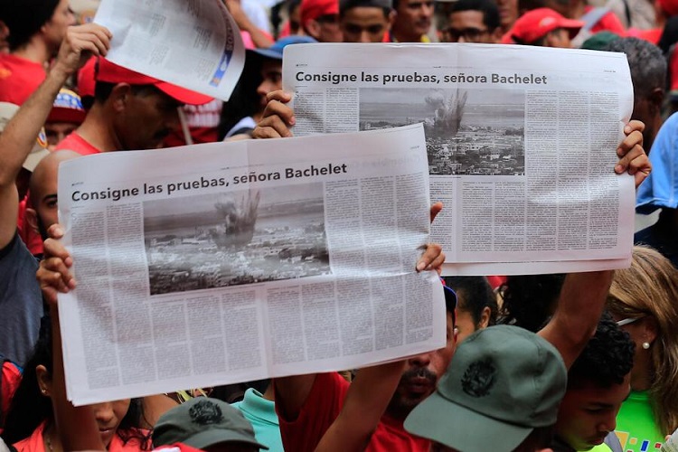 Protestan en Venezuela contra informe de Bachelet sobre derechos humanos