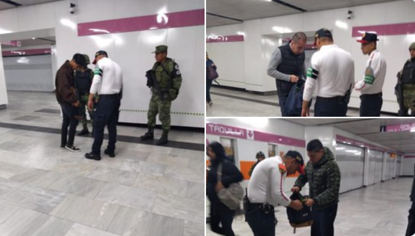 Guardia Nacional llega al Metro de la CDMX; revisarán mochilas y maletas