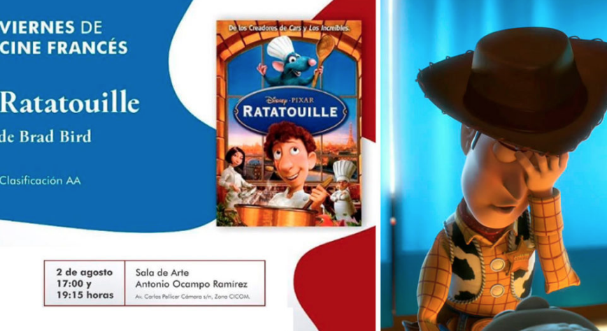 Cultura de Tabasco anunció a “Ratatouille” como “cine francés”