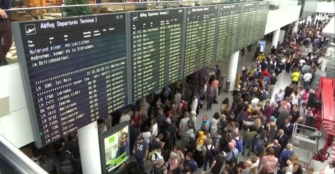 Abrió la puerta equivocada y provocó un caos en Aeropuerto de Múnich