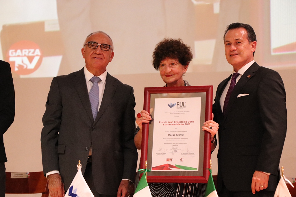 Recibe Margo Glantz Premio “Juan Crisóstomo Doria a las Humanidades” 2019