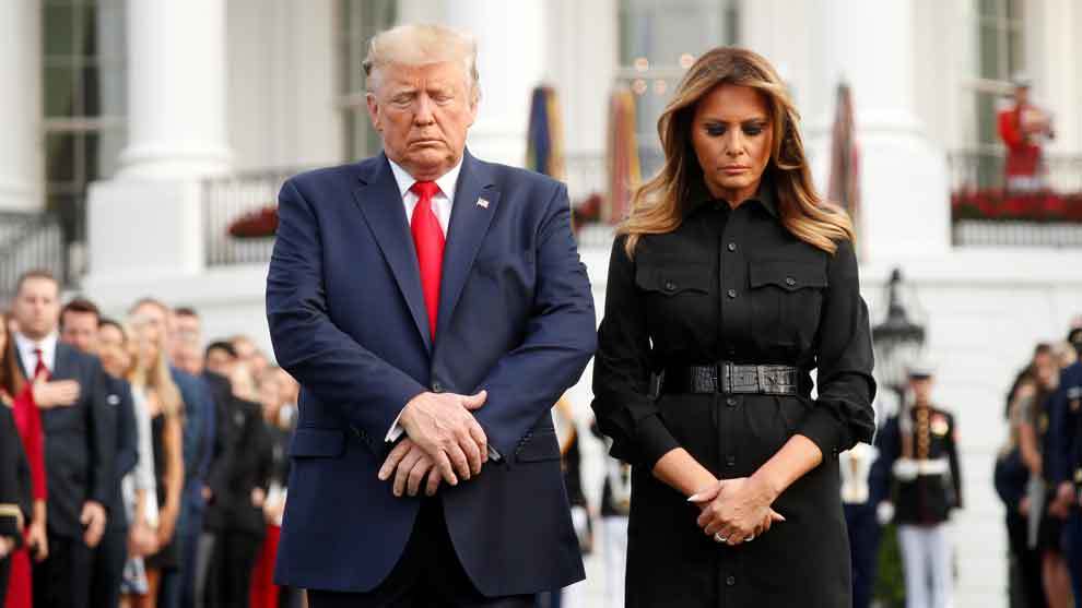 Trump guarda un minuto de silencio en aniversario del 9/11