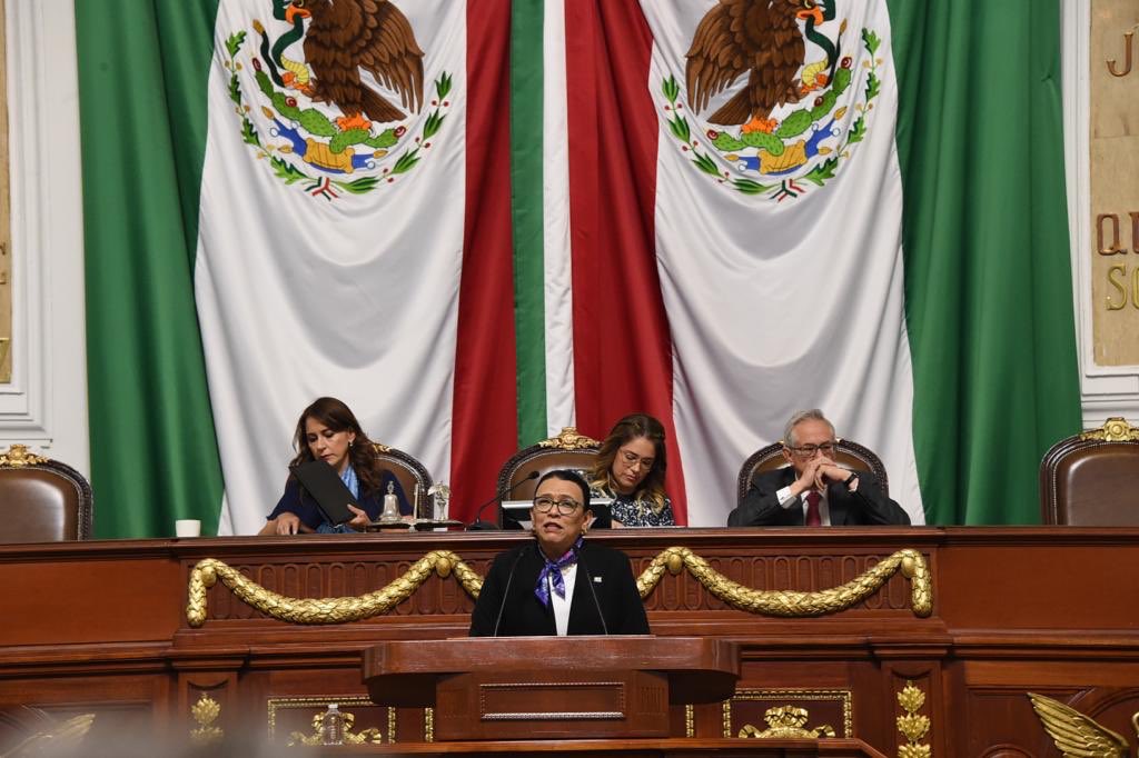 Ante diputados, Rosa Isela Rodríguez defiende trabajo de Sheinbaum