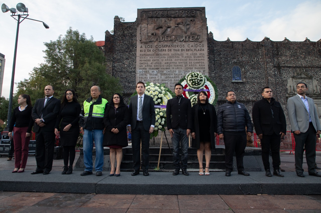 Alcaldía Cuauhtémoc, por una conmemoración del 2 de octubre en paz