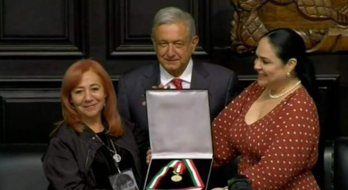 Condecora Senado a Rosario Ibarra de Piedra con la Medalla Belisario Domínguez