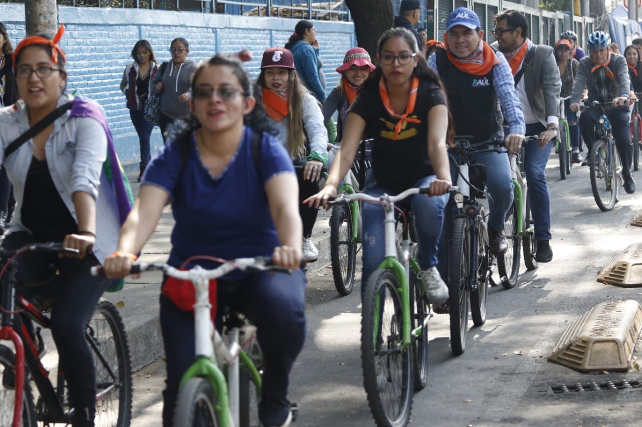 Realizan rodada ciclista contra la violencia a mujeres