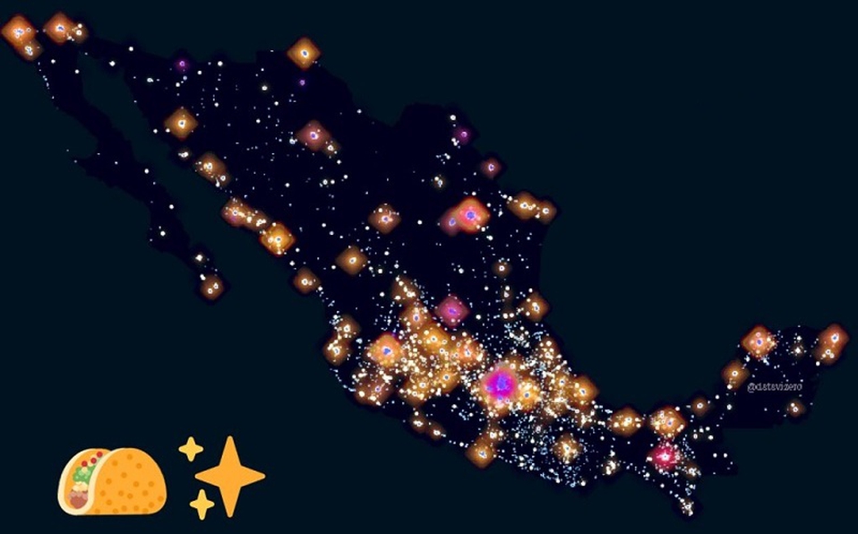 México sí está lleno de taquerías y así lo prueba el mapa: ‘Taco Universe’