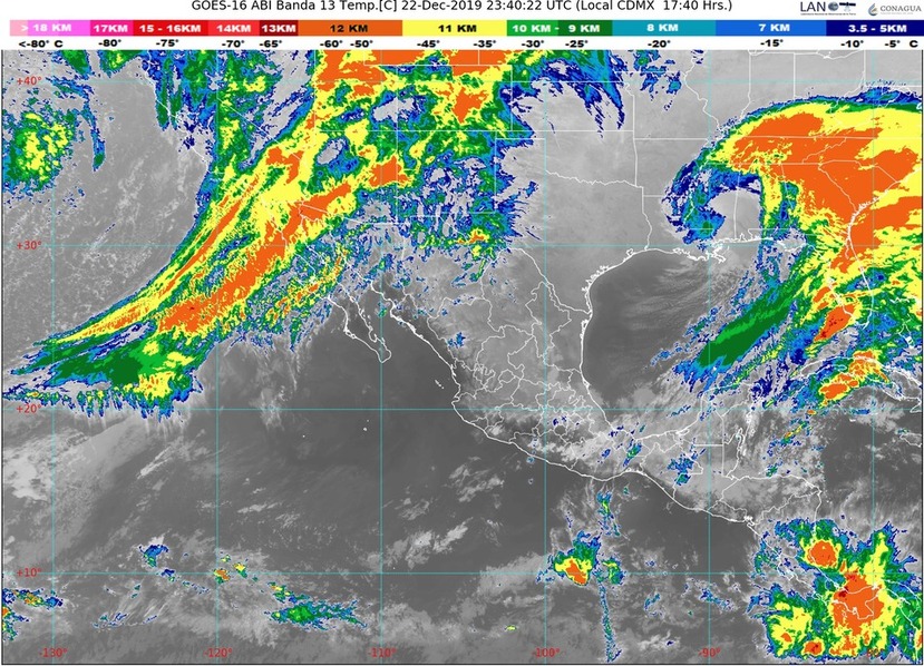 Habrá caída de nieve en algunos estados del país