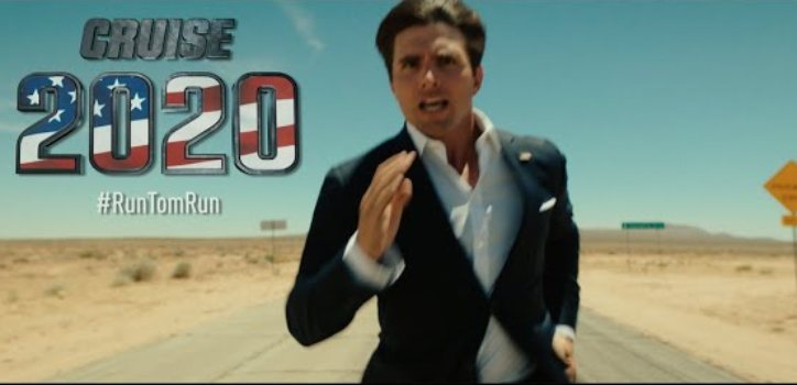 Tom Cruise anuncia que se postulará para presidente en 2020