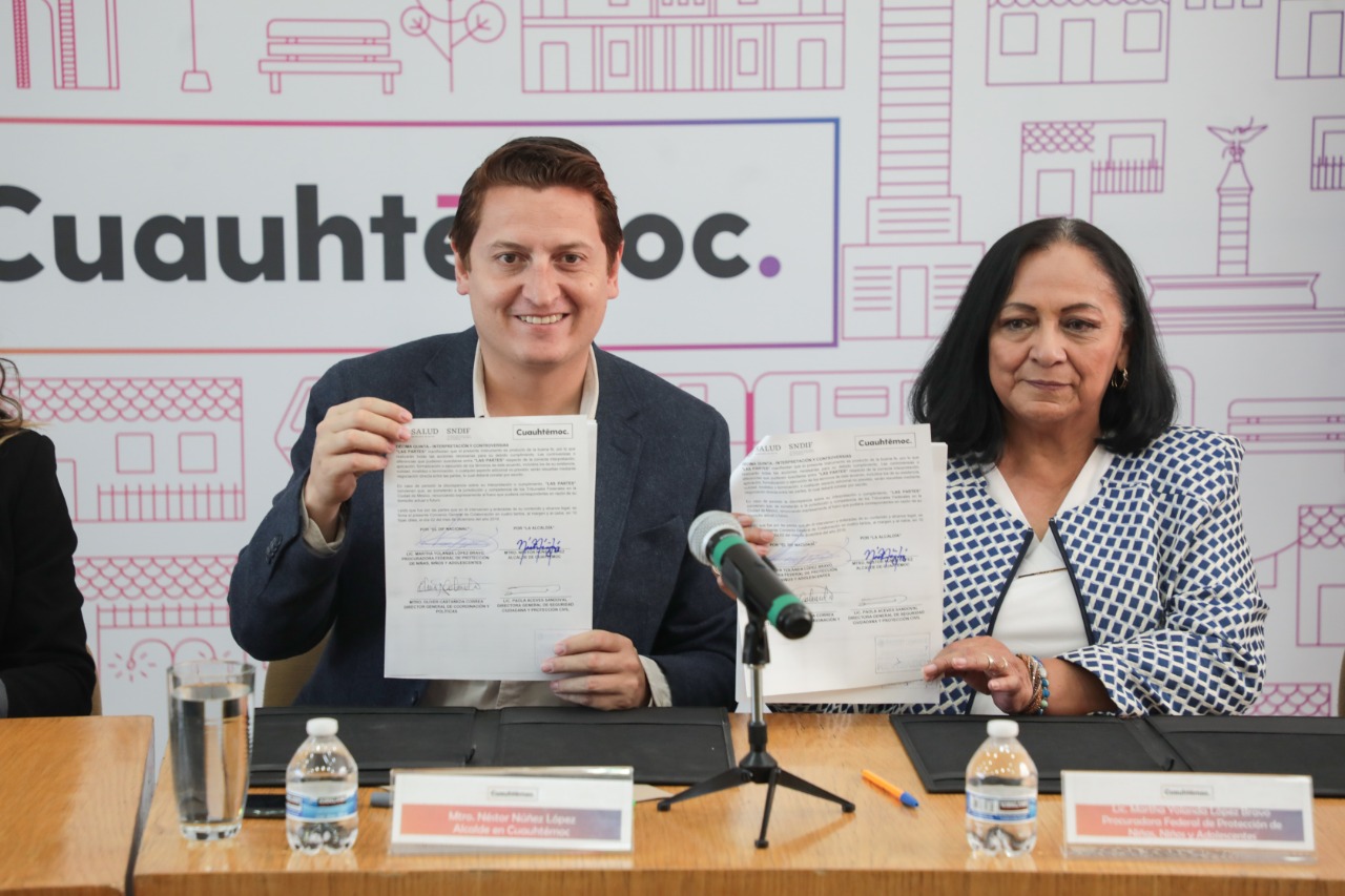 Alcaldía Cuauhtémoc firma convenio para garantizar la protección de la niñez