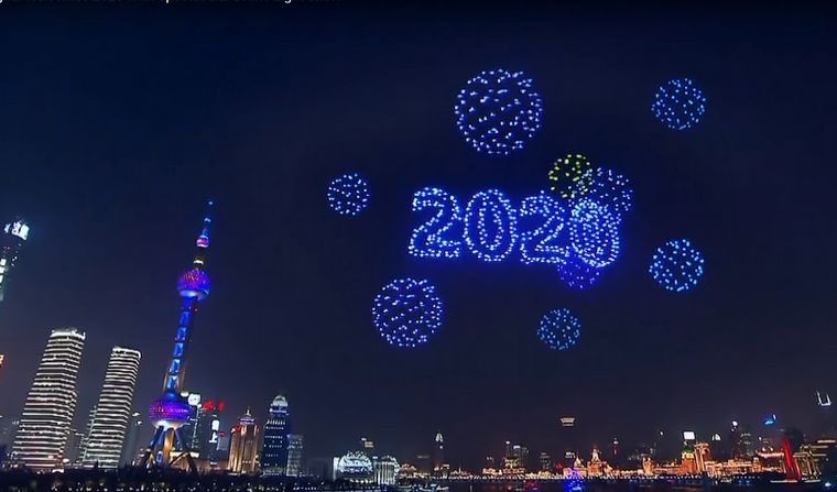 VÍDEO: Shanghái sustituye la pirotecnia con drones para recibir el Año Nuevo