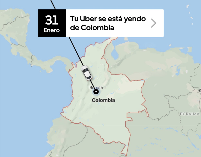 Uber se va de Colombia