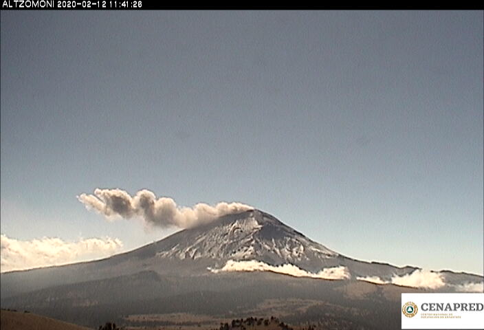 El Semáforo de Alerta Volcánica del Popocatépetl se encuentra en AMARILLO FASE 2