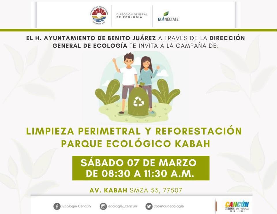 Convocan a limpieza y reforestación de Parque Kabah