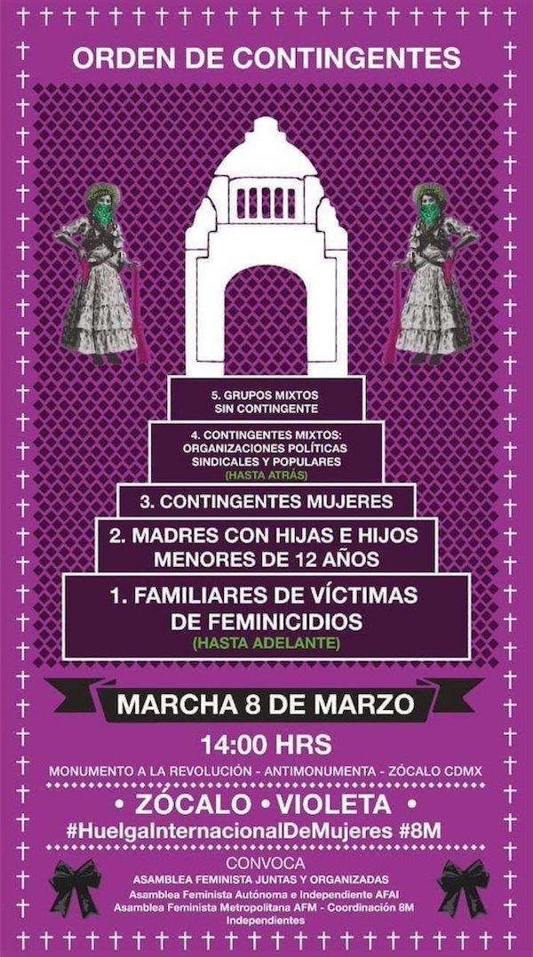 Contingentes Marcha feminista 8M