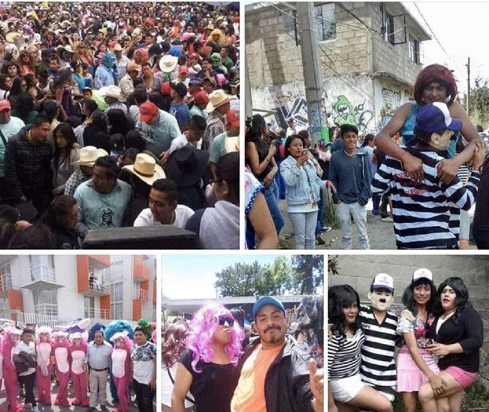 Pese a contingencia, habitantes de Tlalpan realizan Carnaval Huahuanchones 2020