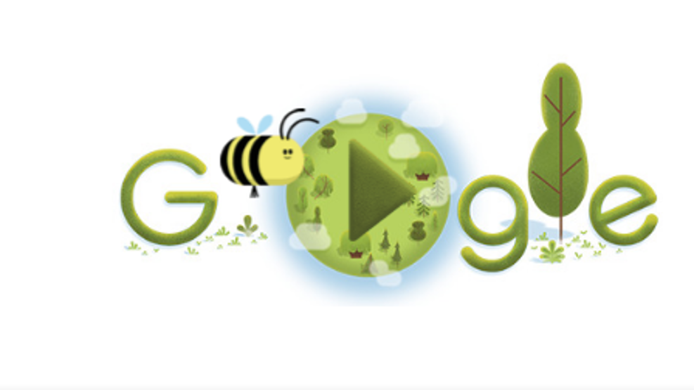 Google dedica su doodle a las abejas en el 50 aniversario del Día de la Tierra