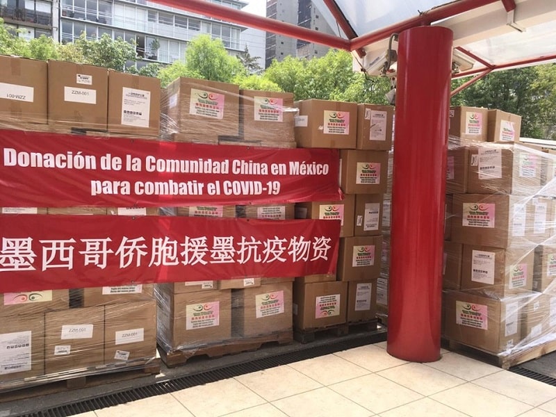 Empresarios chinos apoyan con donaciones a México ante pandemia COVID-19