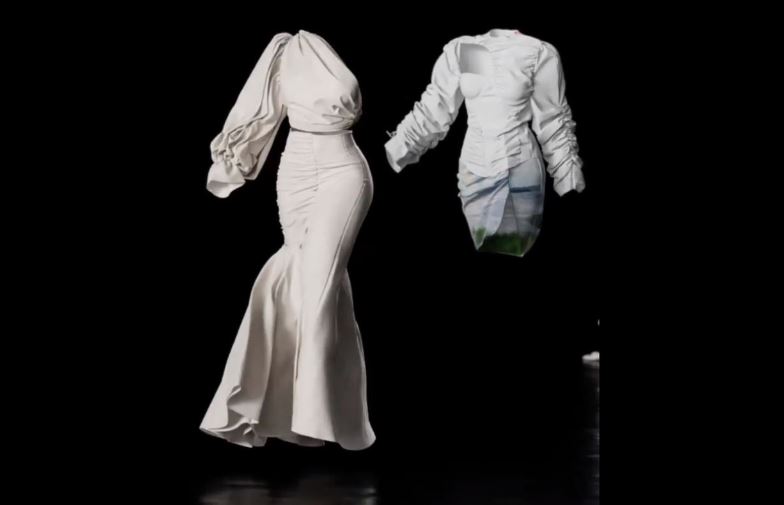 Así fue el primer desfile de moda con ropa virtual y modelos invisibles