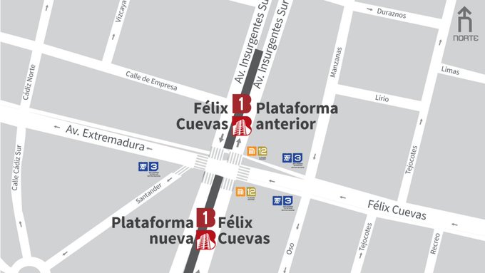 Estación Félix Cuevas del Metrobús estrena plataforma