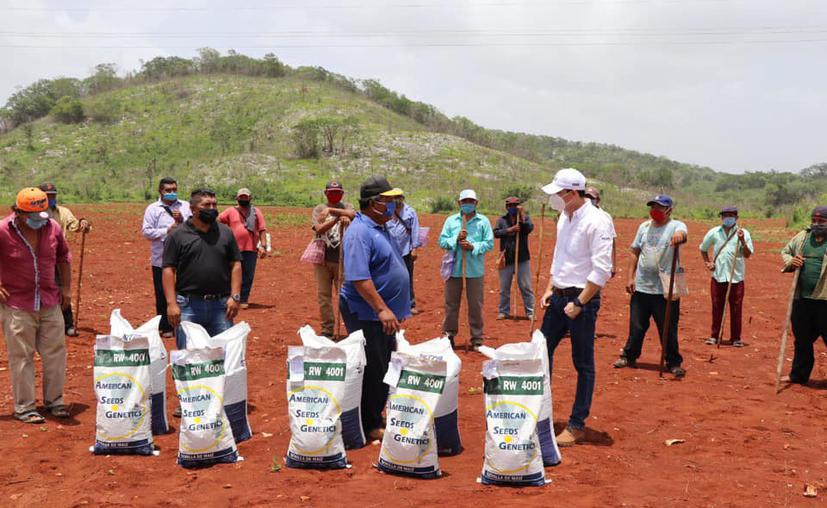 Gobierno de Yucatán entrega semillas y fertilizantes a pequeños productores