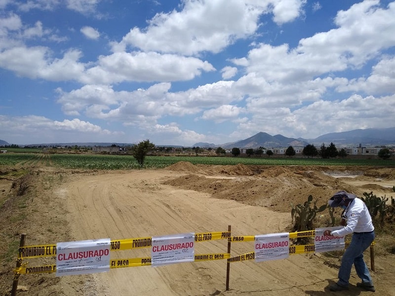 Clausura Procuraduría Ambiental mina en Calimaya