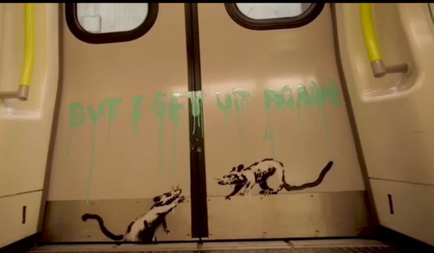 Banksy pinta su última obra en el metro de Londres