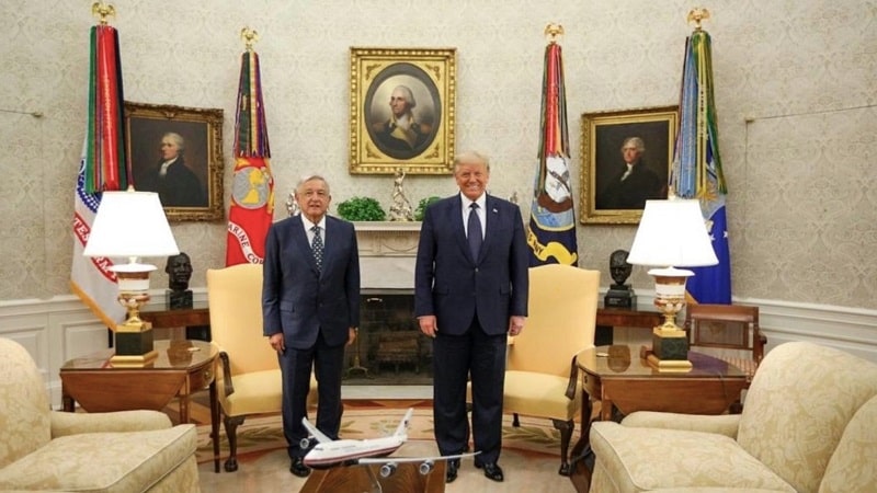 Recibe Trump a AMLO en la Casa Blanca