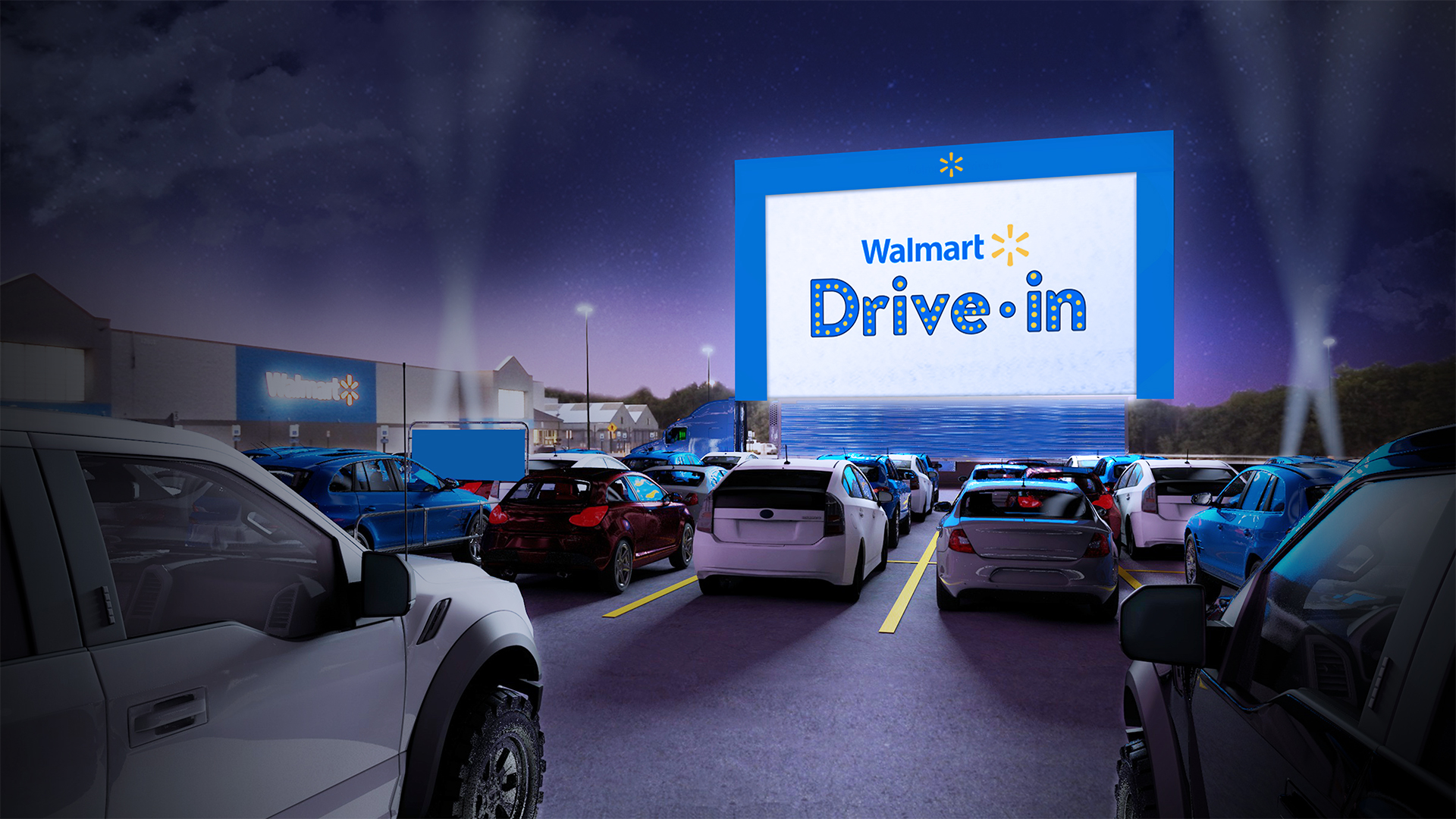 Walmart convertirá algunos de sus estacionamientos en autocinemas