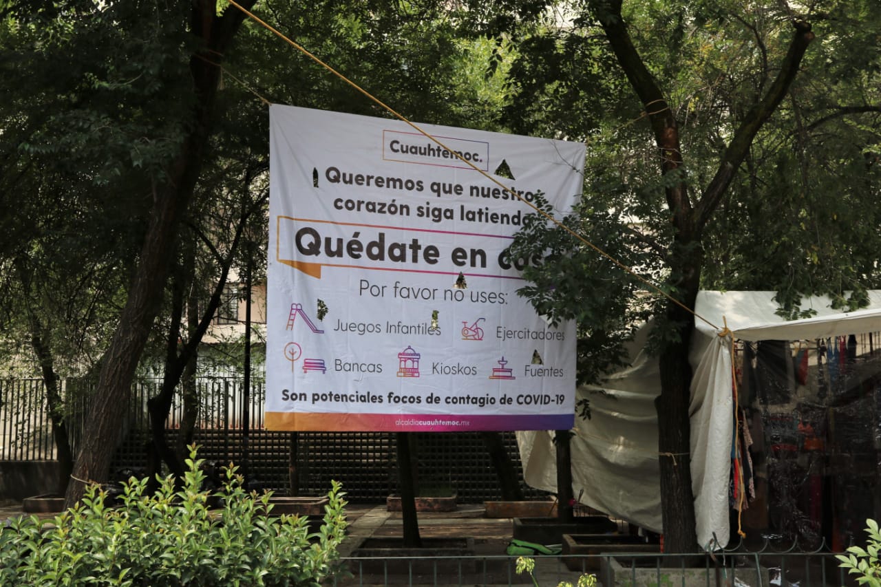 Supervisan la aplicación de medidas sanitarias en tianguis y bazares de Cuauhtémoc