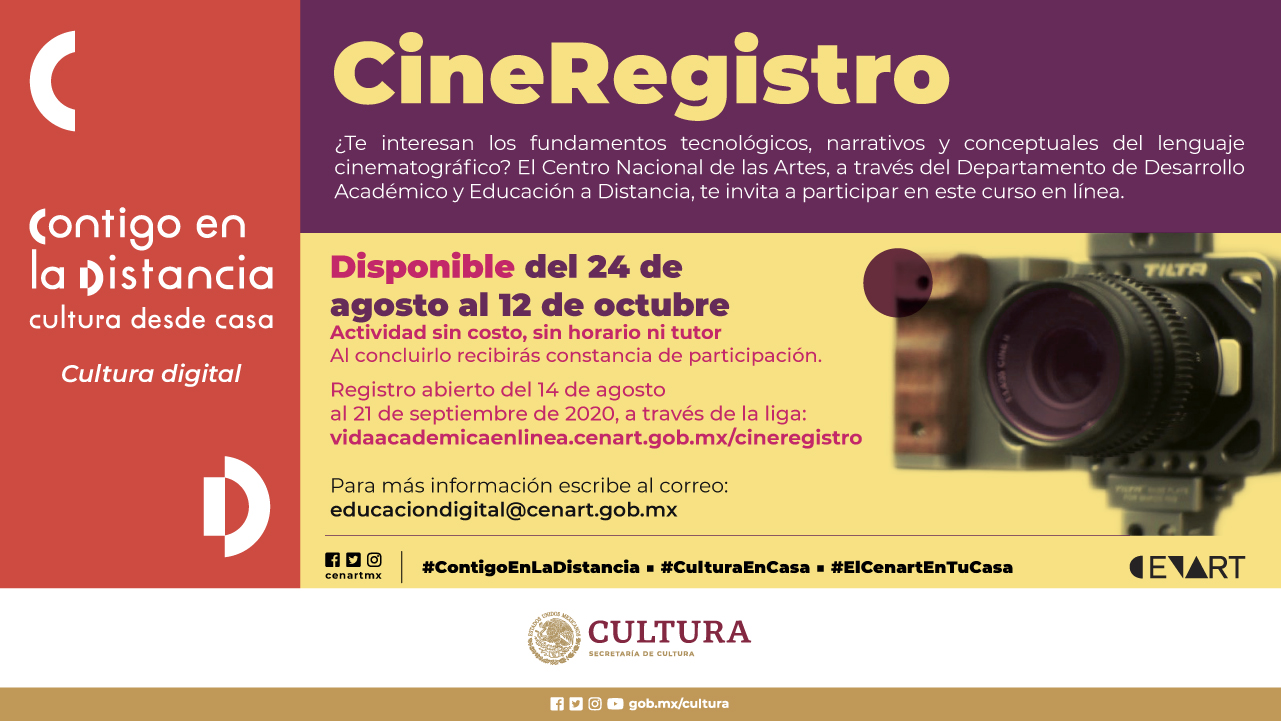 Centro Nacional de las Artes invita al taller “CineRegistro”