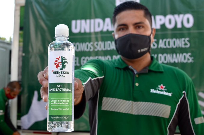 Heineken dona productos de higiene en Jalisco