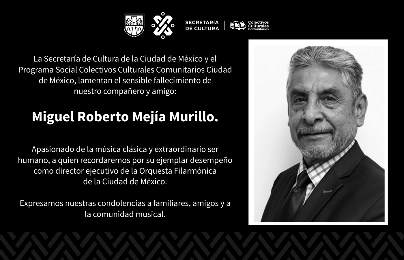 Fallece por Covid-19 el director artístico de la Orquesta Filarmónica de CDMX