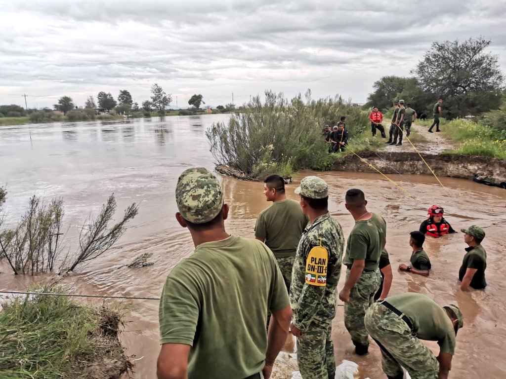 Desbordamiento de río en Durango dejo inundaciones en zona rural