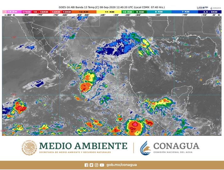 Frente Frío 2 afectará con lluvias intensas a cinco estados